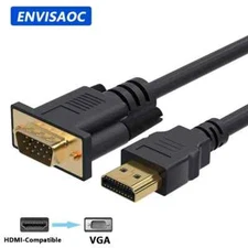 New PC TV Computer Monitor HDMI Male to VGA D-SUB Male Video Adapter Cable