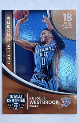 Russell Westbrook 2016 Panini Totally Certified Calling Cards #11