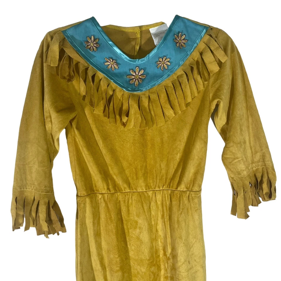 Pocahontas Costume Girls L 12/14 Indian Dress Halloween Forum Novelties - Image 2 of 4