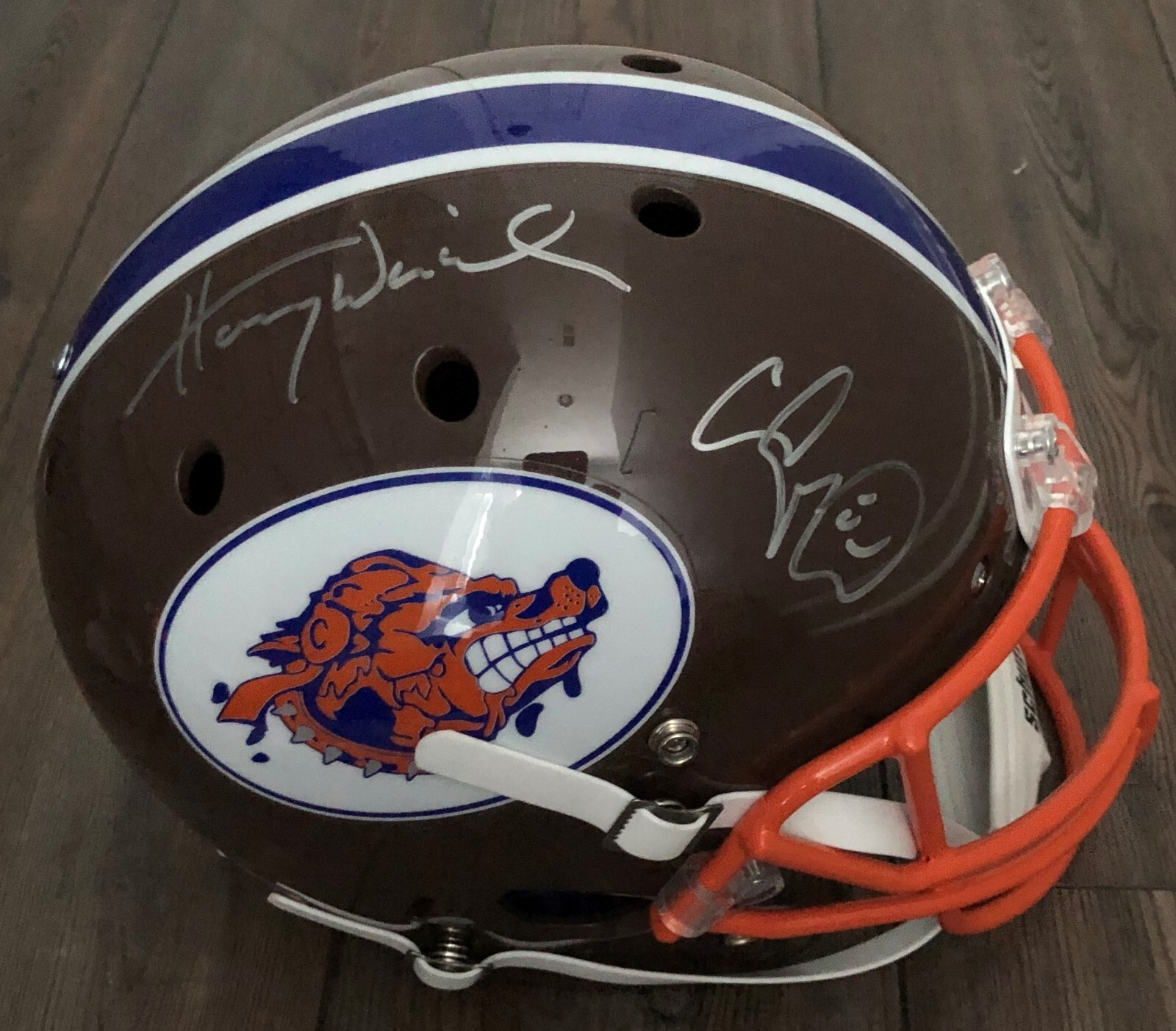 ADAM SANDLER HENRY WINKLER SIGNED WATERBOY HELMET JSA FULL SIZE