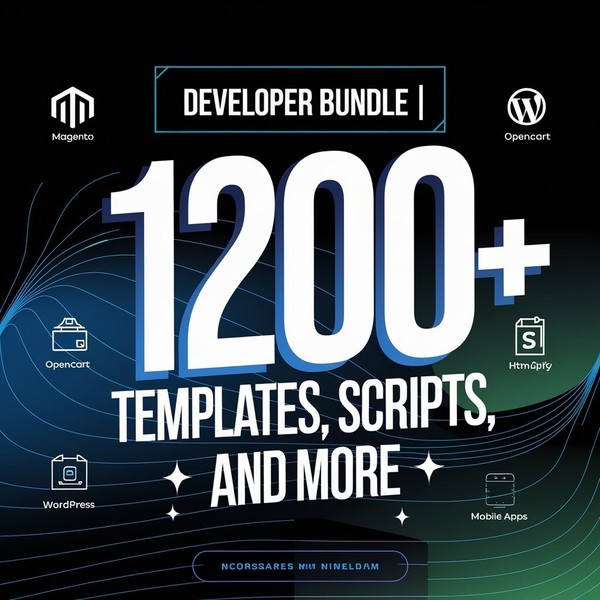 Paquete para desarrolladores | 1200+ plantillas, sitios HTML, scripts PHP, aplicaciones móviles y más