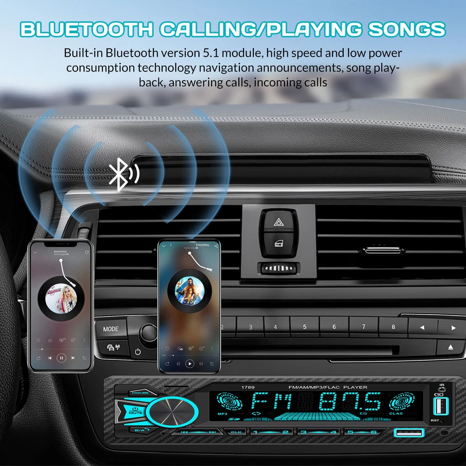 Estereos Para Carros Bluetooth Auto Estereo MP3 Radios Con Bluetooth Carro Coche - Image 3 of 4