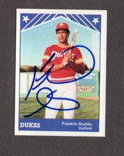 Franklin Stubbs 1983 TCMA Albuquerque Dukes authentic autographed card