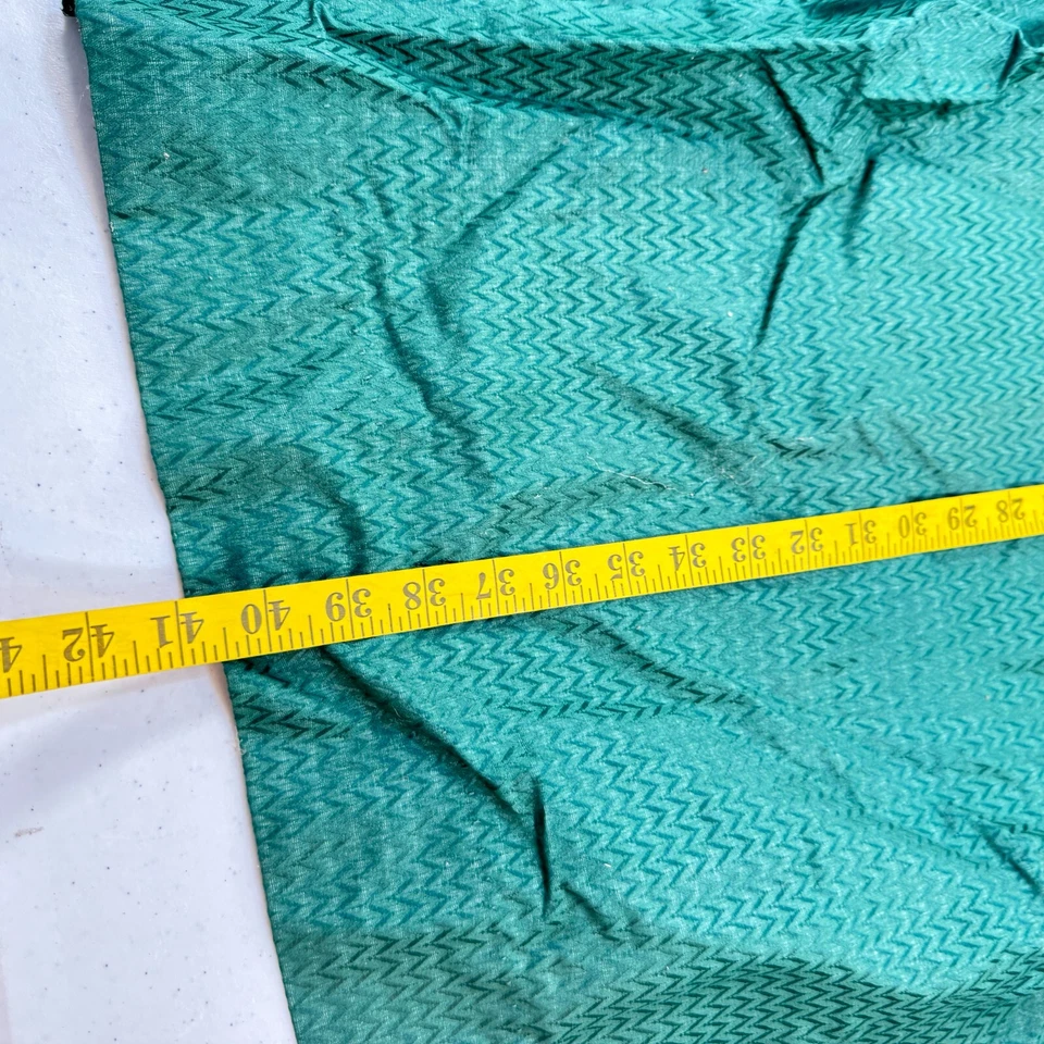 Cortinas plisadas vintage Burlington pellizco panel cortina verde damasco floral mcm Foto 3 de 4