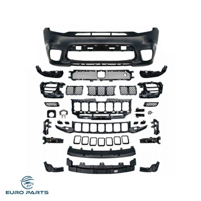 For 2014-2020 Jeep Grand Cherokee SRT style Front Bumper Kit FACELIFT - Image 3 of 4
