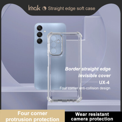 IMAK For Samsung Galaxy A24 4G, Luxury Shockproof Airbag Soft Clear Case Cover