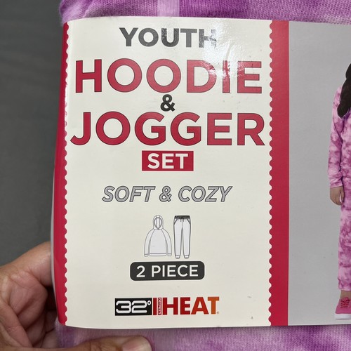 32 Degrees Youth Pink Tie Dye Hoodie And Jogger Set Size 14/16 - Picture 2 of 4