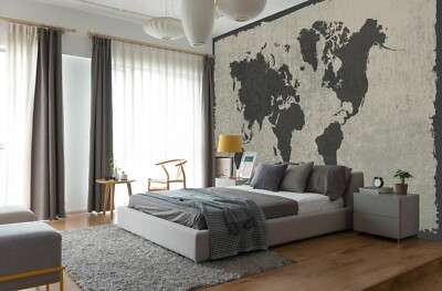 3D Jahrgang 404NAM Welt Karten Tapete Wandbild Selbstklebend Abnehmbare Amy