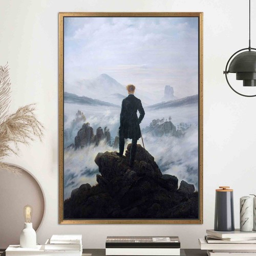 Caspar David Friedrich Canvas, Wanderer above the sea of fog Print, Wall Art - Picture 11 of 12