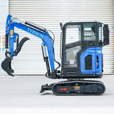 6,000lbs Mini Excavator AC Heater Cabin Trench Digger EPA Diesel Kubota V1505