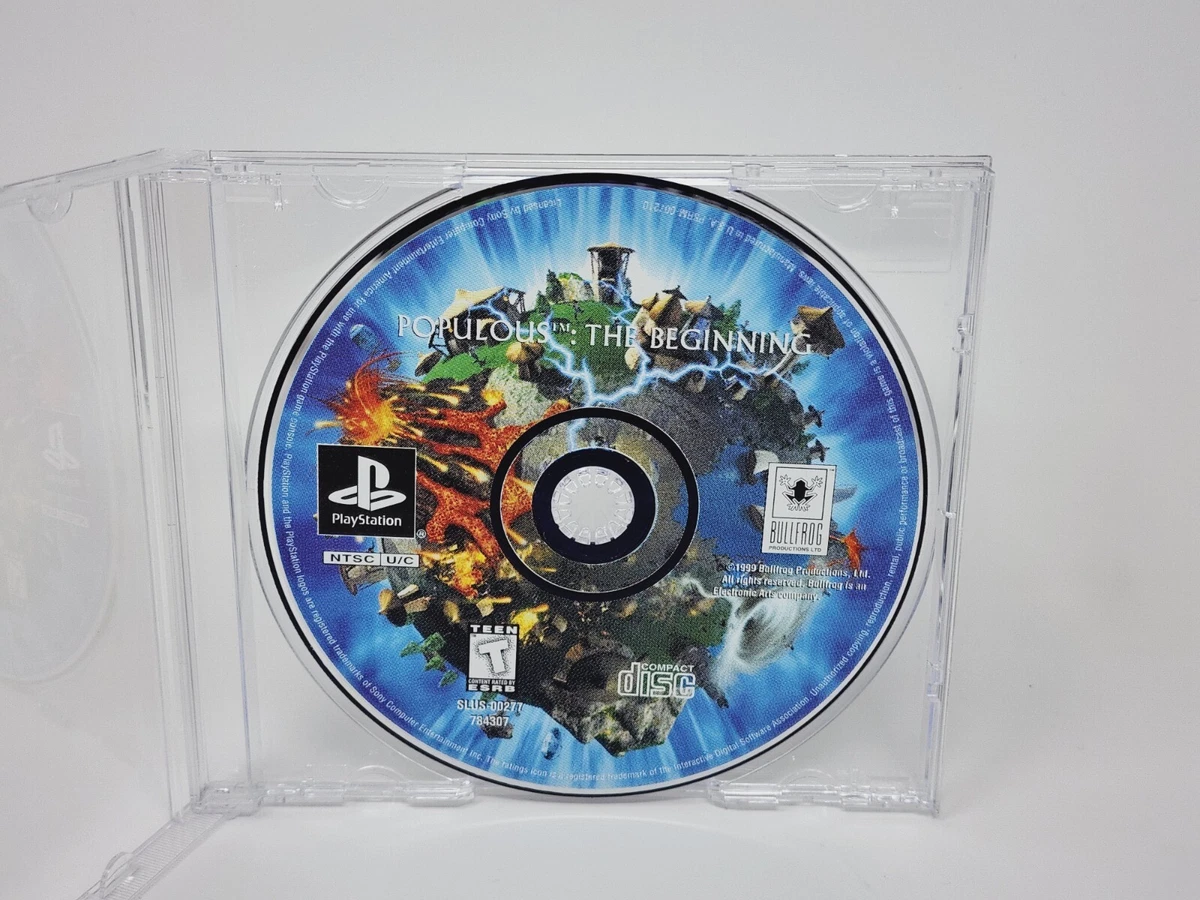 Populous The Beginning Sony PlayStation 1 1999 PS1 Disc Only Tested OEM