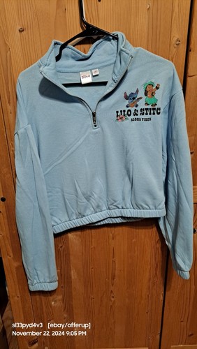 Lilo & Stitch Blue Sweater Jacket (Women's Small)