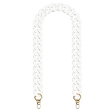 33.5" Acrylic Purse Chain Strap Handle for Shoulder Crossbody Bag Handbag White