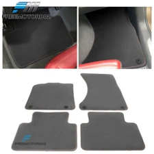 Fits 15-25 Porsche Macan Nylon Gray 4PCS Driver Passenger Floor Mats Carpets