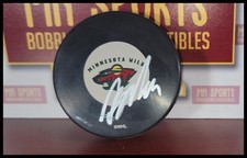 Derek Boogaard Autographed Signed Autographed Hockey Puck Minnesota Wild w/COA