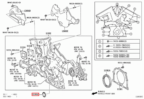 Genuine Lexus IS350 GSE36 GSE31 GSE26 GSE21 3.5 Front Crankshaft Crank Oil Seal - Picture 10 of 20