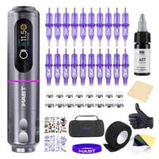 Wireless Tattoo Machine Pen Mixed Cartridge Complete Tattoo Professional Ink Set