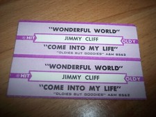 2 Jimmy Cliff Wonderful World / Come Into My Life Jukebox Title Strips