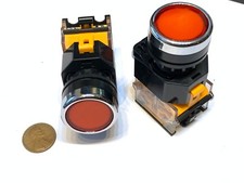 2 pieces RED momentary push button switch 22mm normally open closed no nc C25