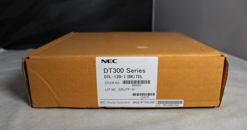 NEC DTL-12D-1 (BK) TEL DT300 Series 12-Button IP Office Phone w/ Handset & Stand