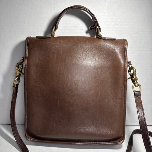 Borsa a tracolla Coach vintage in pelle marrone stazione senza borsa fob made in USA fine anni 80? - Foto 6 di 24