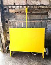 300 Litre Capacity Metal Paddock Blade 2 Wheel Yellow Tow Bar. Only Used Once.