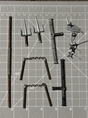 NECA 7'' Action Figure fodder Ninja Turtles TMNT Nunchucks Bo Sai Misc Lot