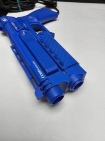 NYKO Cobra Light Gun Blue UN-80039 PS1 PS2 Sega Saturn Powers On Untested As Is 