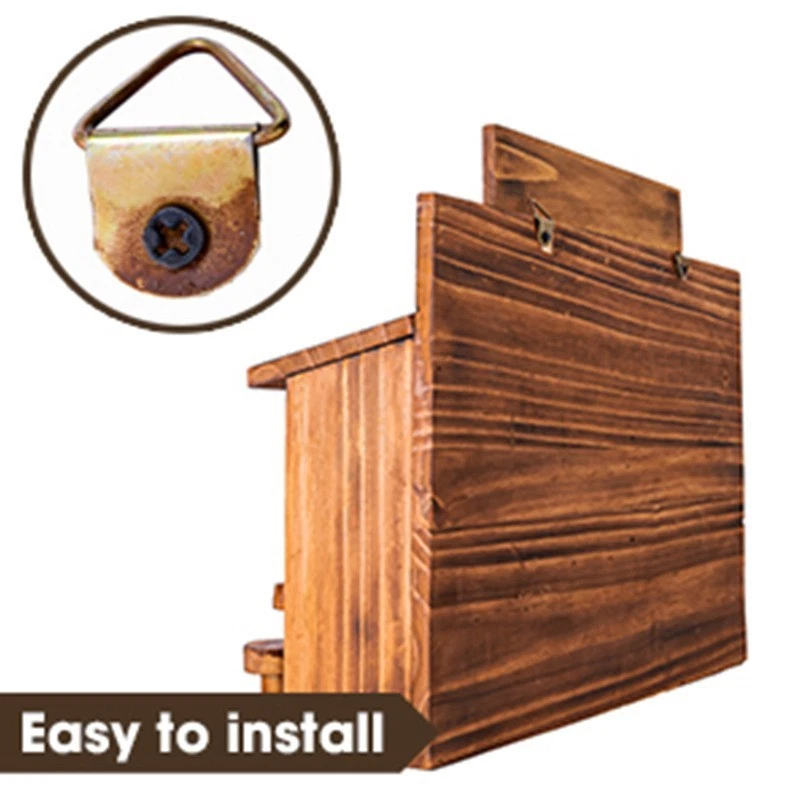 Wooden Squirrel Feeder Picnic Table for Outside, Easy Hang Yard Decor - Image 4 of 4