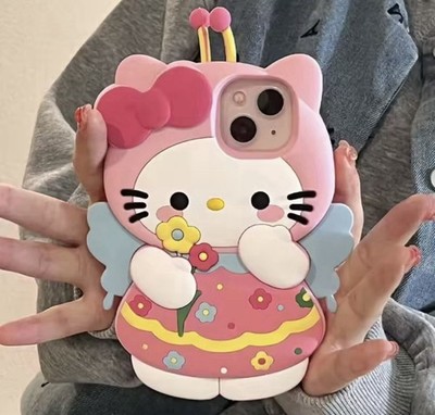 Case For iPhone 17 16 15 Pro Max 14 13 12 11 X 7 8 Cute Kitty 3D Phone Cover