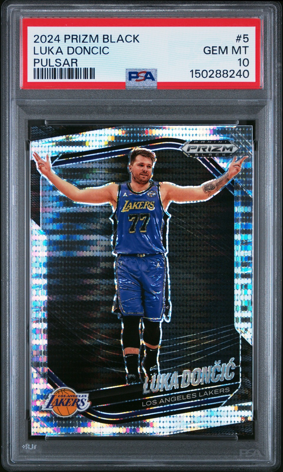 2024 PANINI PRIZM BLACK PULSAR #5 LUKA DONCIC PSA 10