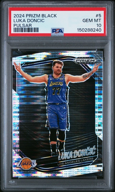 2024 PANINI PRIZM BLACK PULSAR #5 LUKA DONCIC PSA 10