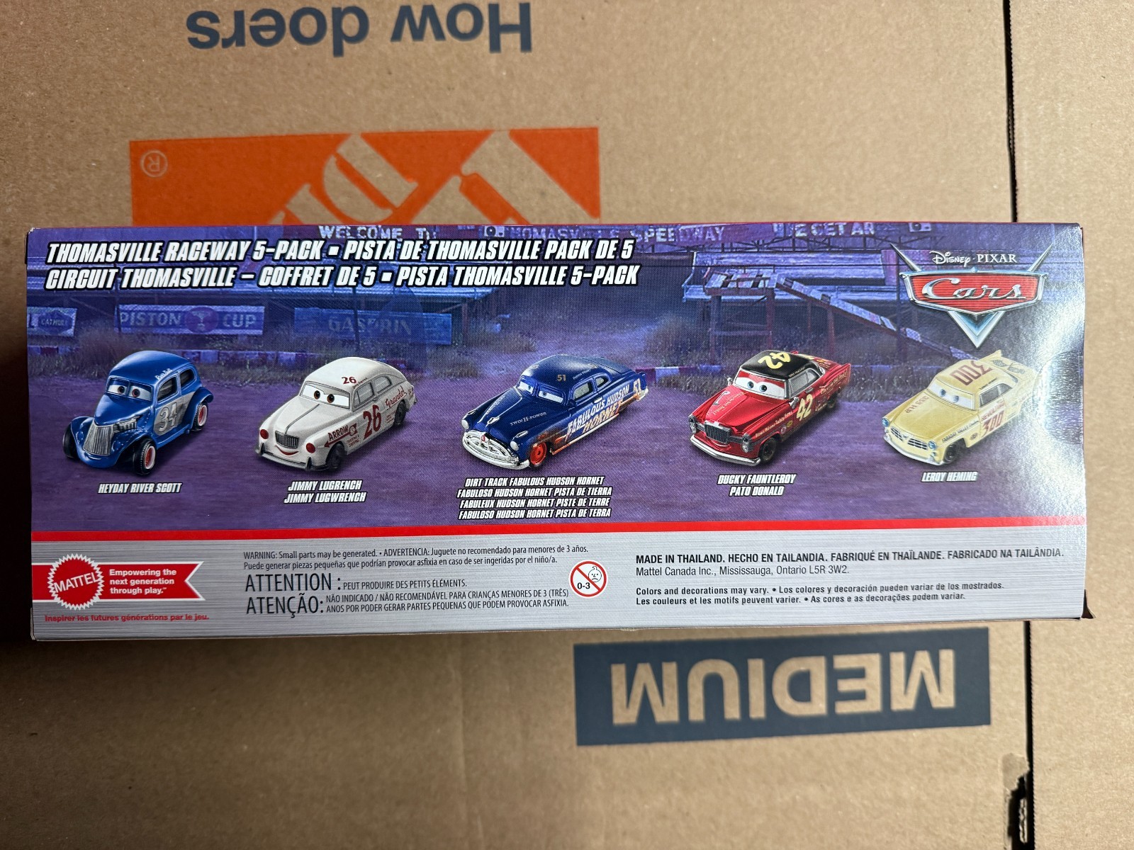 Disney Pixar Cars Thomasville Raceway 5 pack Ducky Leroy Lugrench River Scott