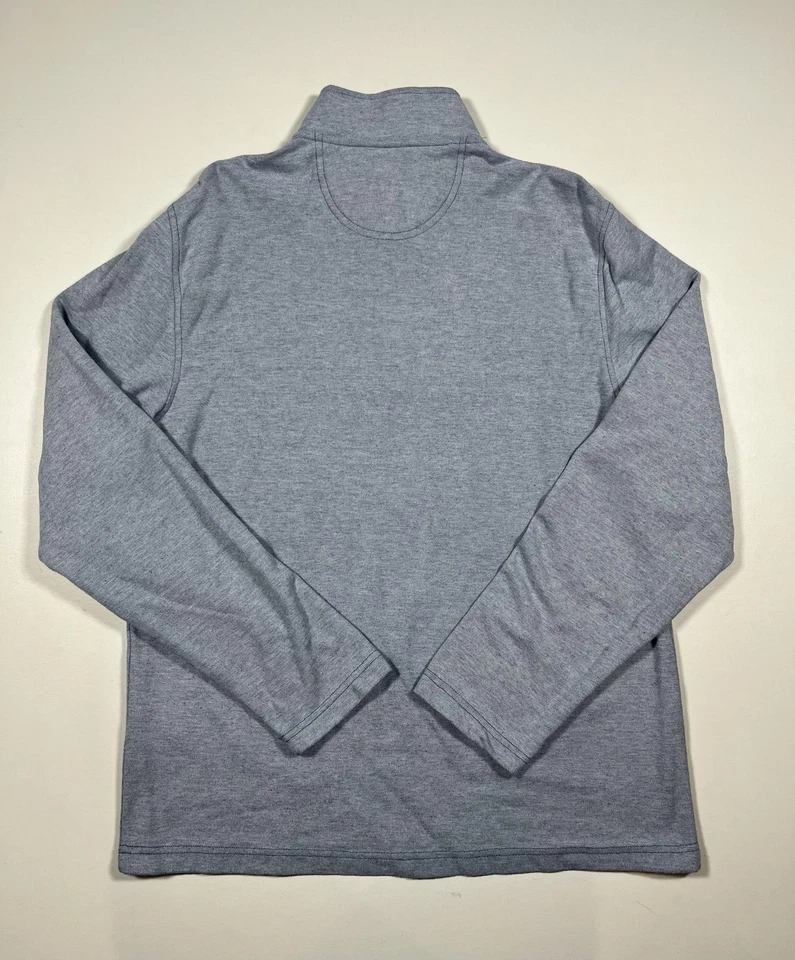Pullover IZOD Cuarto Cremallera Para Hombre Grande Gris Azul Ventaja Rendimiento Elástico Foto 2 de 4