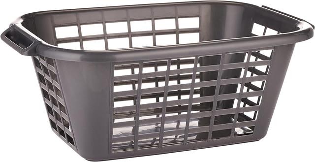 ADDIS 40L  RECTANGULAR LAUNDRY  BASKET - METALLIC
