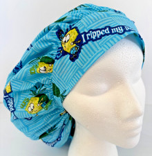 Sponge Bob Print Size Large Medical Bouffant Scrub Cap Surgery Hat