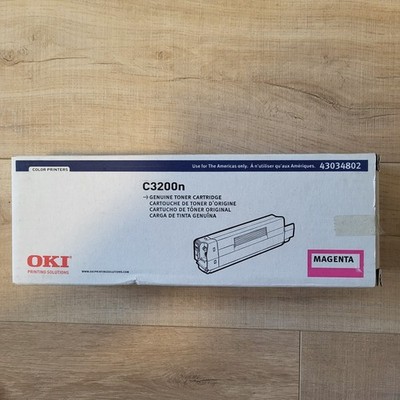 OKI C3200N C3100 C3200 Genuine Toner Cartridge Magenta 43034802 New Sealed