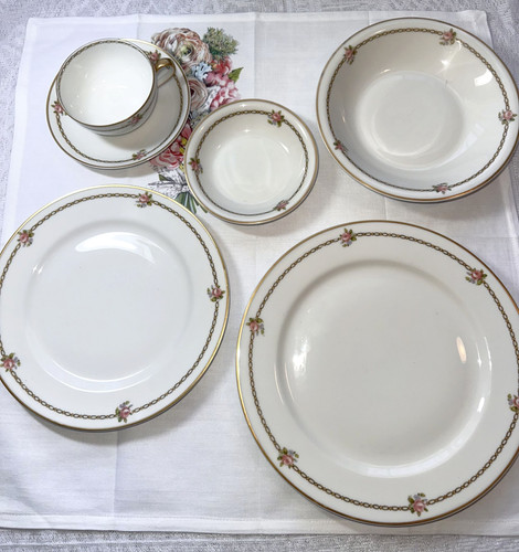 Antique Theo Haviland Limoges “The Hanoi” 6-Piece Place Setting