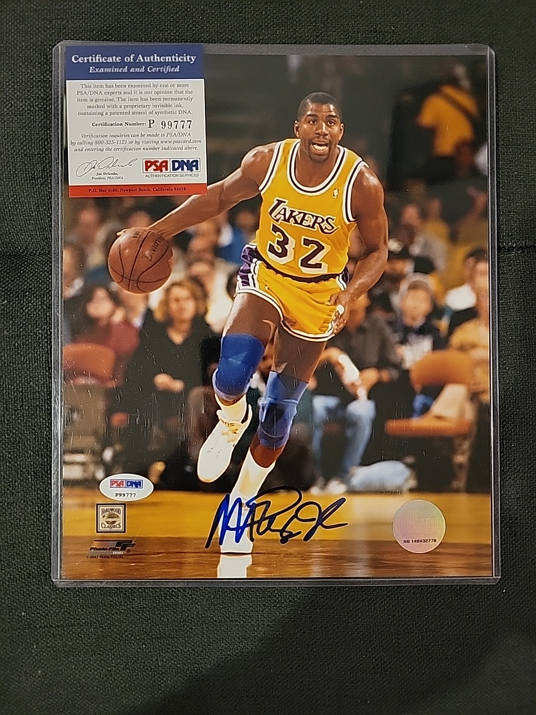 Magic Johnson autographed 8x10 photographs with PSA/DNA authentication