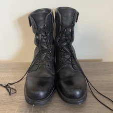 Addison Shoe Company Black Vintage Military Combat Boots Men's 9 D Lace Up