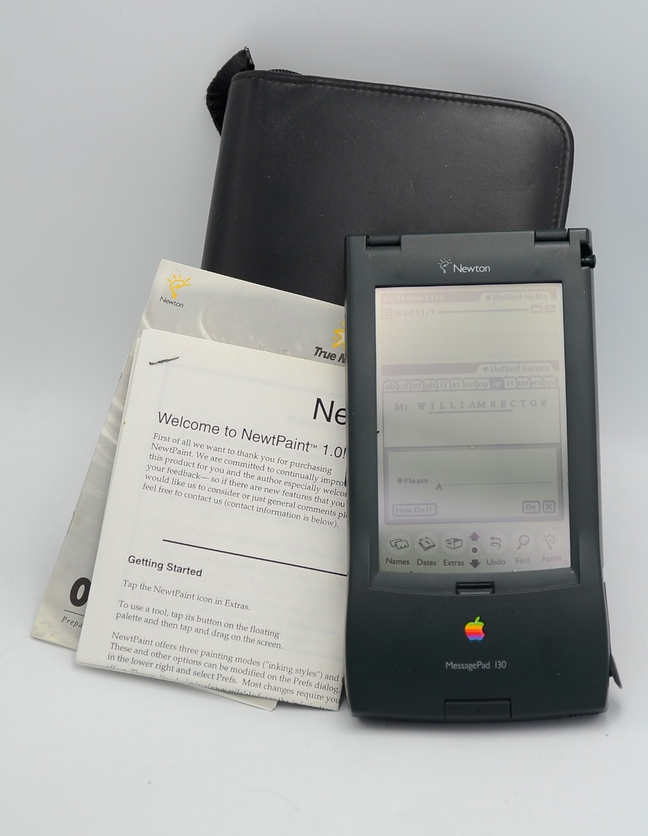 Apple Newton MessagePad 130 w/Case & pen H0196 | eBay