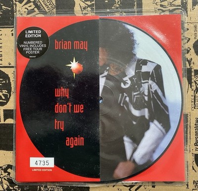 Brian May (Queen) - Why Don't We Try Again - 7'' Picture Disc - Unplayed / EX