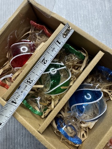 ANTHROPOLOGIE handbemalt Glas Süßigkeiten WEIHNACHTSSCHMUCK Set/4 - Bild 6 von 8