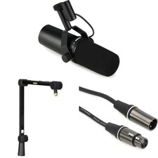 Shure SM7dB Active Dynamic Microphone with Desktop Mic Boom Stand
