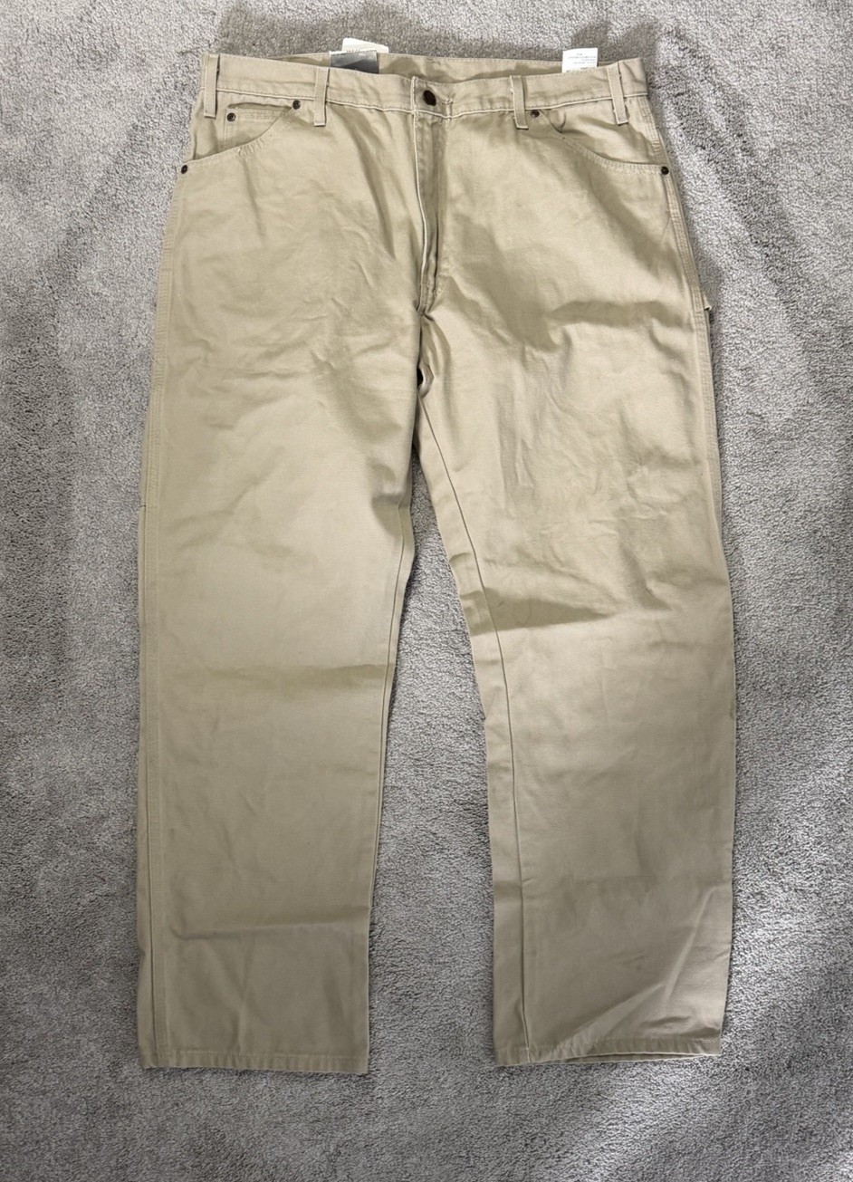 S Relaxed Fit Straight Leg Khaki Duck Work