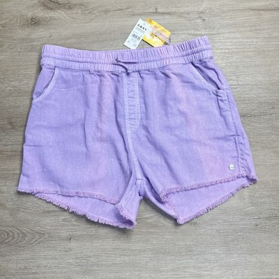 Roxy Scenic Route Twill Shorts Crocus Petal Girls Youth Size 16 XXL NWT