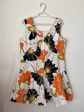1960s Vintage Miami Originals Romper w Flowers, Mod Mini One Piece 12