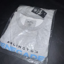 XFL Arlington Renegades Men’s 2XL Gray Football Short Sleeve Crew T-Shirt NWT