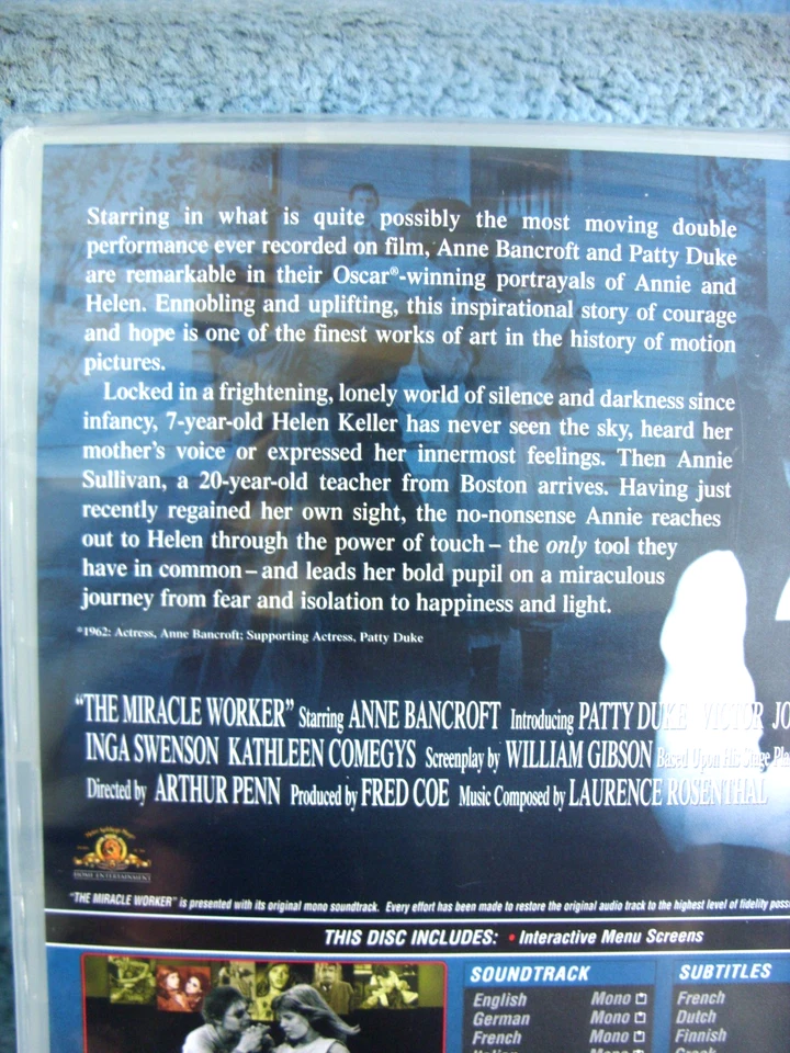 (RARE) Miracle Worker (DVDR2) B&W 1962 Anne Bancroft 102mins (BARGAIN) - Image 3 of 4