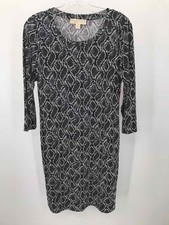 MICHAEL Michael Kors Gray Size Small Snake Print Knee Length Long Sleeve Dress